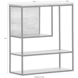 GUTMANN FACTORY Wandregal Porto 70 x 30 x 80 cm Schwarz