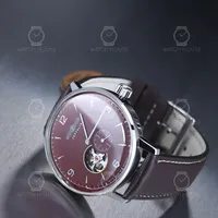 Zeppelin Herren-Armbanduhr Automatik Hindenburg Rot