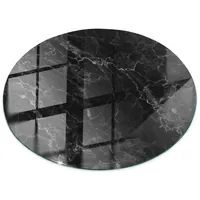 Tulup Tischplatte Schwarz, Glas 60x60x0.4 cm Esszimmer, Tische, Esstische,