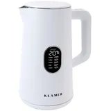 Klamer Edelstahl Wasserkocher 1,5 l Weiß