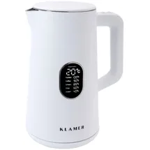 Klamer Edelstahl Wasserkocher 1,5 l Weiß