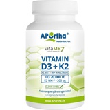 APOrtha Deutschland GmbH Vitamin D3 20.000 IE + Vitamin K2 MK-7 200 µg veg Kapseln 120 St.