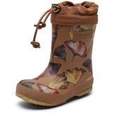 Bisgaard Unisex Kinder Thermo Rain Boot, Camel Flowers, 28 EU