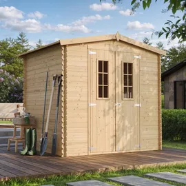 TIMBELA Gartenhaus M369C+M367G 2,36 x 2,26 m Beige