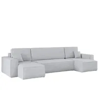 kaiser möbel Ecksofa mit schlaffunktion und bettkasten, Sofa U-form, Couch U-form BEST Dicker Cord Grau
