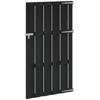 vidaXL Gartentor 100 x 180 cm WPC und Aluminium Schwarz