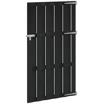 vidaXL Gartentor 100 x 180 cm WPC und Aluminium Schwarz