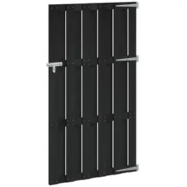 vidaXL Gartentor 100 x 180 cm WPC und Aluminium Schwarz