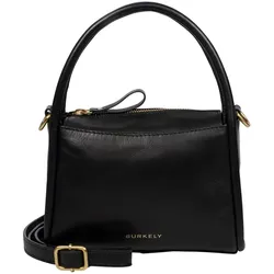 Henkeltasche BURKELY "BURKELY Taschen Leder", Damen, Gr. one size, schwarz, Leder, Taschen