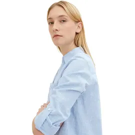 Tom Tailor With Slub Structure 1035247 Bluse Dreamy Blue 42