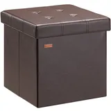 DEUBA casaria® Hocker mit Stauraum Faltbar Deckel Gepolstert 38x38cm Klein Schlafzimmer Wohnzimmer Flur Sitzhocker Fußhocker Polsterhocker