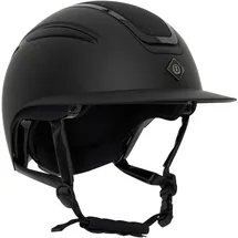 Imperial Riding Unisex – Erwachsene Reithelm IRHOlania Deluxe Big Visor, Black Glitter, S