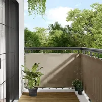 VidaXL Balkon-Sichtschutz Taupe 90x1000 cm 100 % Polyester-Oxford