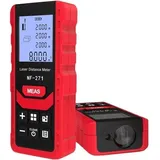Laser-entfernungsmesser, Geräuschloser Laser-entfernungsmesser, Umschaltbare Einheiten (m/in/ft), Hintergrundbeleuchtetes Lcd-display, Entfernungsmessung, Satz Des Pythagoras, Flächen- Und Volumenbere
