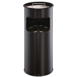 Durable Stand-Papierkorb mit Ascher schwarz, 62 cm