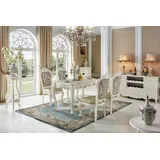 JVmoebel Stuhl Esszimmer Lehnstuhl Barock Polsterstuhl Stuhl Stühle Wohnzimmer SOFORT, Made in Europa weiß