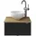 Saphir Waschtisch Serie 6915 Waschschale mit Unterschrank für Gästebad, Gäste WC (3-St., Keramik-Aufsatzbecken, Waschtischplatte, Waschtischunterschrank), 51 cm breit, 1 Tür, Waschtischplatte, kleine Bäder, ohne Armatur schwarz