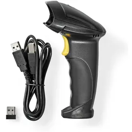 Nedis BSCNW1D100BK | Drahtloser Laser-Strichcode-Scanner 5V | Schwarz