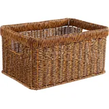 rockible Aufbewahrungskorb aus Rattanimitat, gewebter Organizer, Wäsche-Organizer, Aufbewahrungsbehälter für Bauernhaus, 40 cm x 30 cm x 20 cm