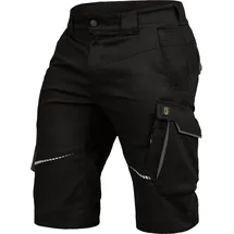 Leibwächter Arbeitsshorts Herren Flex Line Schwarz – Größe 56 – Robuste Cargo Hose mit Taschen – Handwerker Shorts – Berufsbekleidung – Multifunktionshose mit Reflektoren - 56