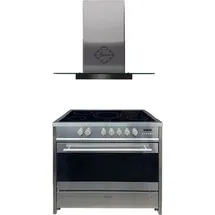 Gurari Elektro-Standherd GCH E 912 X+ GCH 466 IS 90 BL PRIME Dunstabzugshaube 90 cm