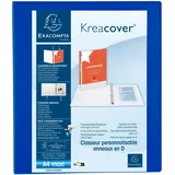 EXACOMPTA 10x Ringbuch Kreacover 30 mm-Ring-ø Blau Exacompta 27.7x32 cm