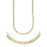 FIRETTI Collierkettchen FIRETTI "Schmuck Geschenk Gold 333 u. 585 Armband Kette Panzerkette diamantiert" Gr. 21, gold (gelbgoldfarben), Halsketten, Damen, 21, Gelbgold 585, B: 5mm, Made in Germany, B:5mm