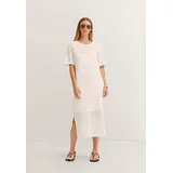 Bugatti Sommerkleid Unifarben Ecru 48