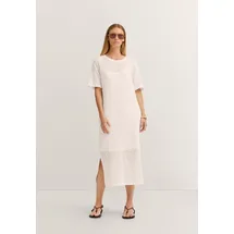 Bugatti Sommerkleid Unifarben Ecru 48