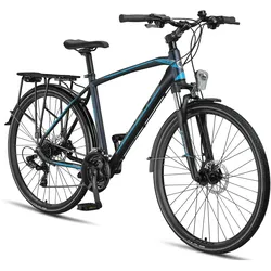Licorne Bike Premium Touring Trekking Bike in 28 Zoll - Fahrrad für Jungen, Mädchen, Damen und Herren - 21 Gang-Schaltung - Mountainbike - Crossbike
