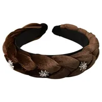 Alpenflüstern Schmuckset Haarreifen - EDELWEISS braun