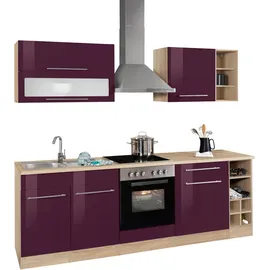 kochstation Küchenzeile KS-Eton 240 cm lila