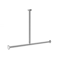 Duschvorhangstange barrierefrei weiss chrom silber matt feste montage