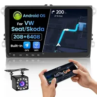 (2+32GB) 9 Zoll Touchscreen Android Autoradio mit Navi für VW Golf 5 Golf 6 T5, Hikity Doppel Din Autoradio Bluetooth mit Bildschirm, Mirrorlink, GPS, USB, FM, RDS, SWC, WiFi, Canbus, Rückfahrkamera