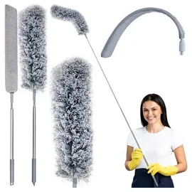 ruhhy Staubwedel Teleskop Ausziehbar Grau/Silber