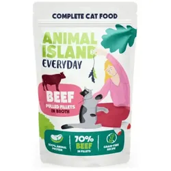 ANIMAL ISLAND Täglich mit Rinderfilets in Brühe 12x85g