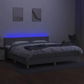 vidaXL Boxspringbett 200 x 200 cm Hellgrau