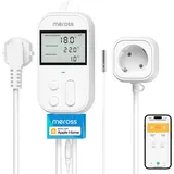 Meross Temperaturregler Smart Thermostat Steckdose mit Fühler für Heizung und Kühlung 16 A