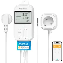 Meross Temperaturregler Smart Thermostat Steckdose mit Fühler für Heizung und Kühlung 16 A