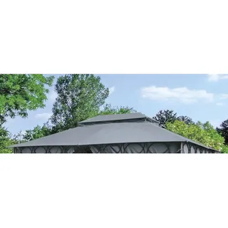 Buri Ersatzdach für Cape Town Garten-Pavillon 4 x 3 m Grau