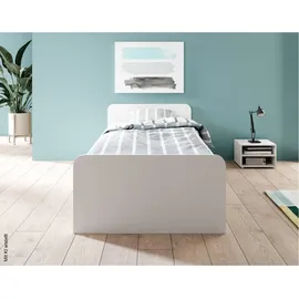 Begabino Jugendbett Boro 90 x 200 cm Buche massiv weiß