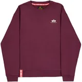 Alpha Industries Herren Basic Small Logo Sweatshirt, Dark Cherry, L