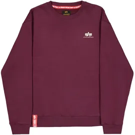 Alpha Industries Herren Basic Small Logo Sweatshirt, Dark Cherry, L