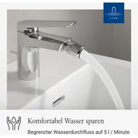Villeroy & Boch Oasis Einhebel-Bidetarmatur Chrom 73mm
