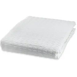 Bettwäschegarnitur Premium Seersucker, 100% Baumwolle, mit Hotelverschluss, bügelfrei, ca. 130 g/qm (80/80 cm + 135/200 cm, weiß