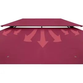 CASARIA Pavillon Topas 3 x 4 m inkl. Seitenteile Bordeauxviolett
