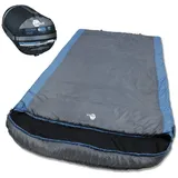 your GEAR yourGEAR Schlafsack Ostria Duo -3°C 2 Mann Deckenschlafsack 230x160 cm - Sommerschlafsack & Camping Decke mit Kissenfach - Komfort +13 °C/Extrem -3 °C