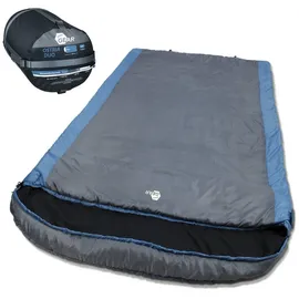 your GEAR yourGEAR Schlafsack Ostria Duo -3°C 2 Mann Deckenschlafsack 230x160 cm - Sommerschlafsack & Camping Decke mit Kissenfach - Komfort +13 °C/Extrem -3 °C