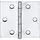 GAH Alberts Scharnier Quadratisch Edelstahl 51 x 51 x 0,75 mm