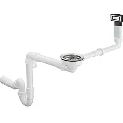 hansgrohe 660 Ab-/Überlaufgarnitur 43921800 manuell, für Einzelbecken, D14-10 BSO, Edelstahl
